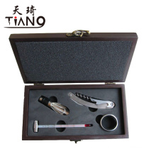 wine set in wooden box ,wooden box wine opener set